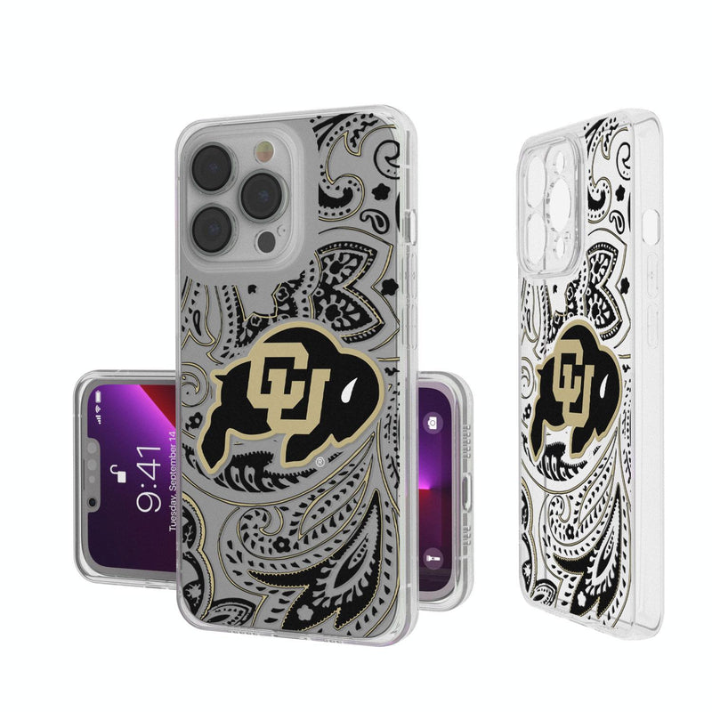 Colorado Buffaloes Paisley iPhone Clear Case