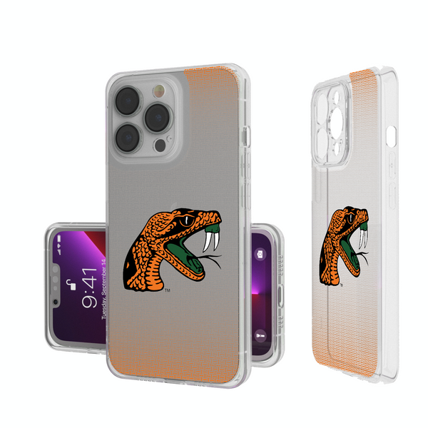 Florida A&M Rattlers Linen iPhone Clear Phone Case