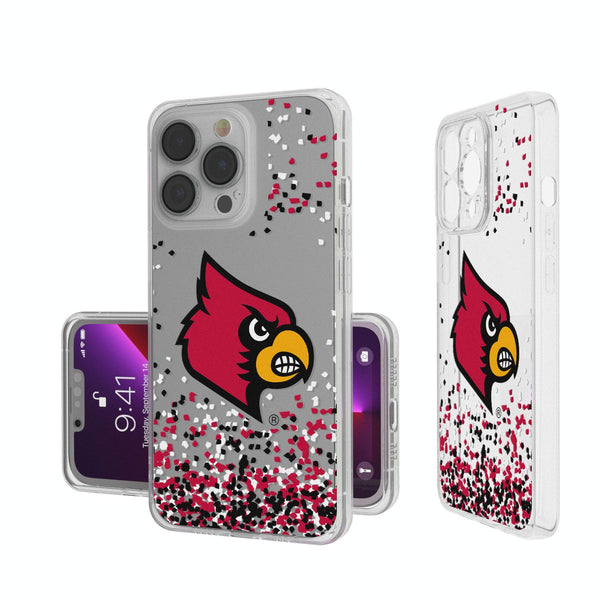 Louisville Cardinals Confetti iPhone Clear Case