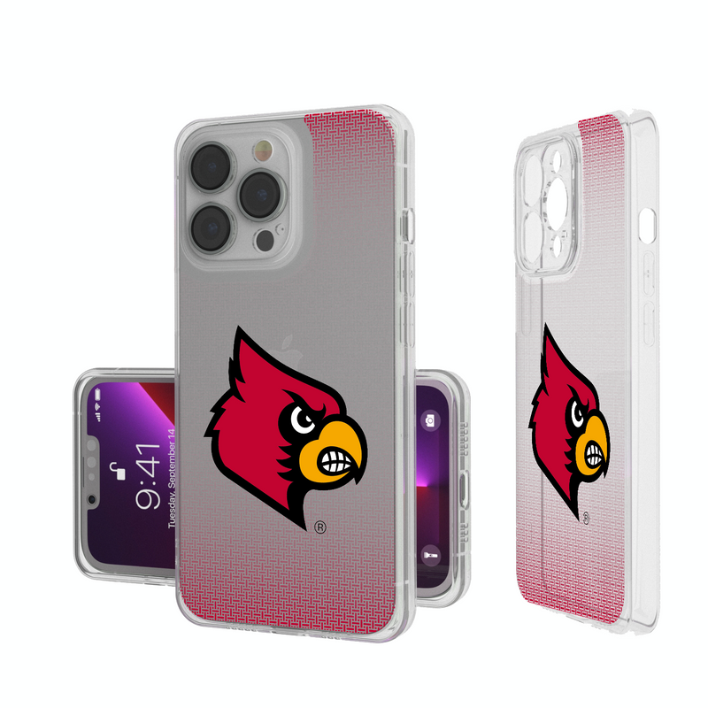 Louisville Cardinals Linen iPhone Clear Phone Case