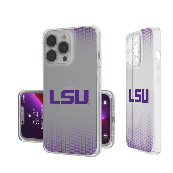 Louisiana State University Tigers Linen iPhone Clear Phone Case
