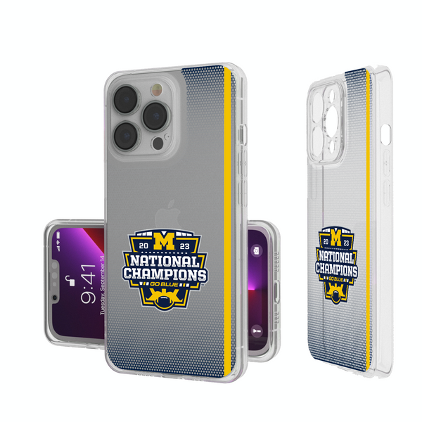 Michigan Wolverines 2023 College Football Playoff National Champion iPhone Clear Phone Case