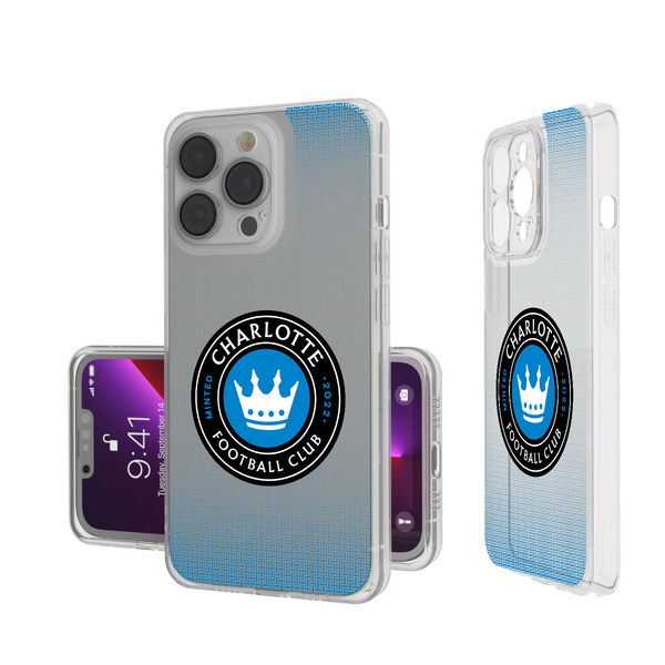 Charlotte FC  Linen iPhone Clear Phone Case