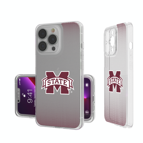 Mississippi State Bulldogs Linen iPhone Clear Phone Case