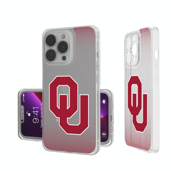 Oklahoma Sooners Linen iPhone Clear Phone Case