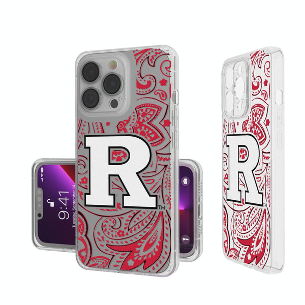 Rutgers Scarlet Knights Paisley iPhone Clear Case