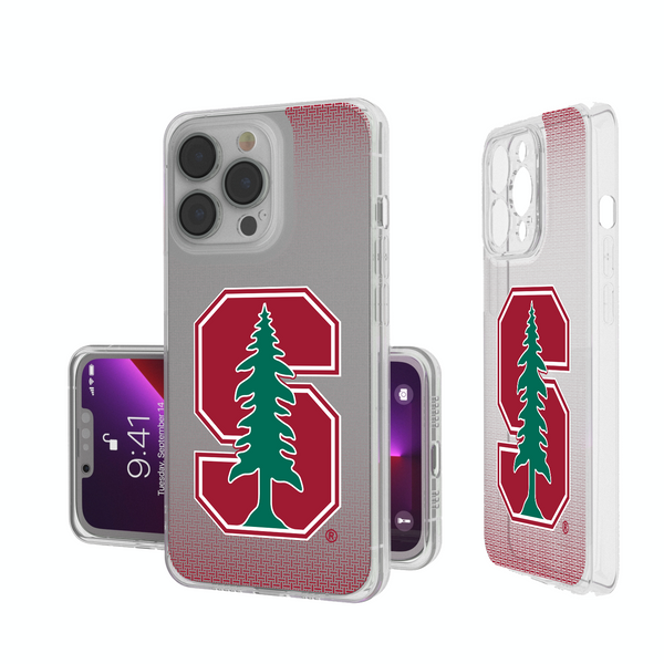 Stanford Cardinal Linen iPhone Clear Phone Case