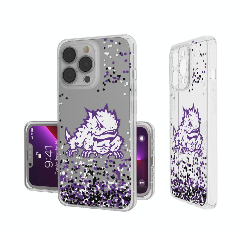 Texas Christian Horned Frogs Confetti iPhone Clear Case