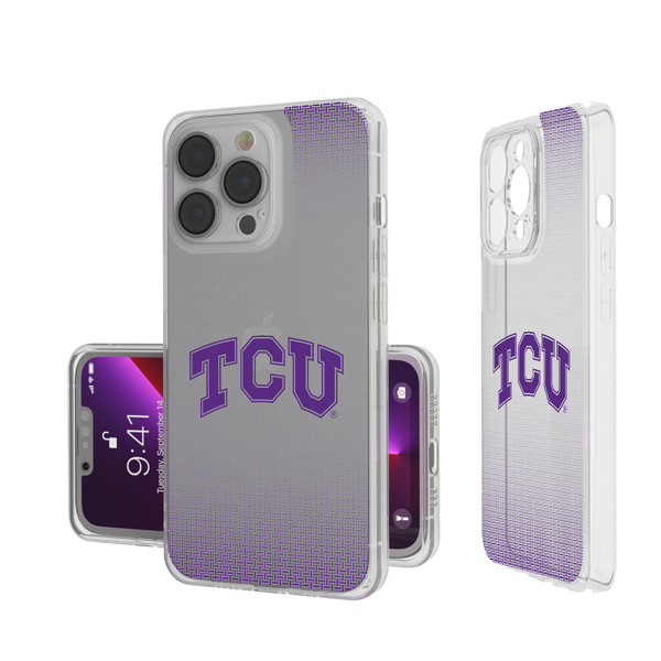 Texas Christian Horned Frogs Linen iPhone Clear Phone Case