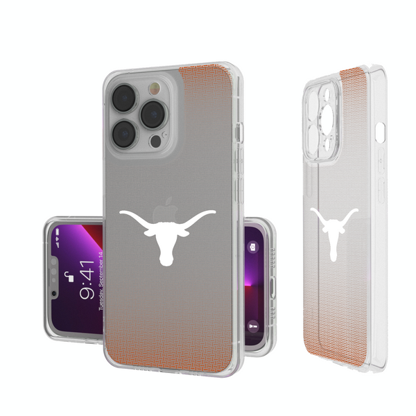 Texas Longhorns Linen iPhone Clear Phone Case