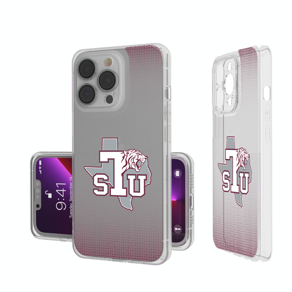 Texas Southern Tigers Linen iPhone Clear Phone Case