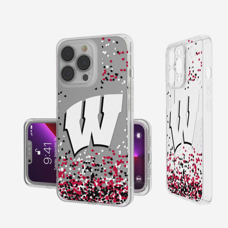 Wisconsin Badgers Confetti iPhone Clear Case