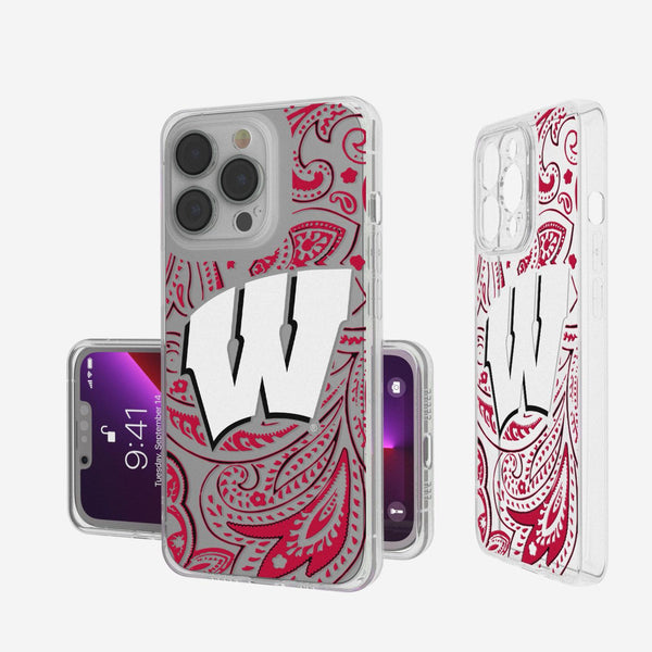Wisconsin Badgers Paisley iPhone Clear Case