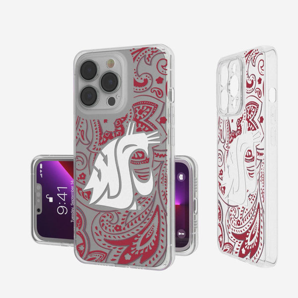 Washington State Cougars Paisley iPhone Clear Case