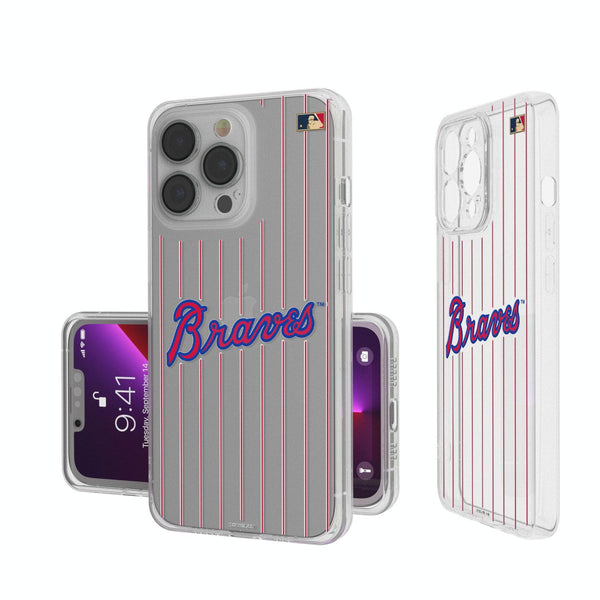 Atlanta Braves Home 2012 - Cooperstown Collection Pinstripe iPhone Clear Case