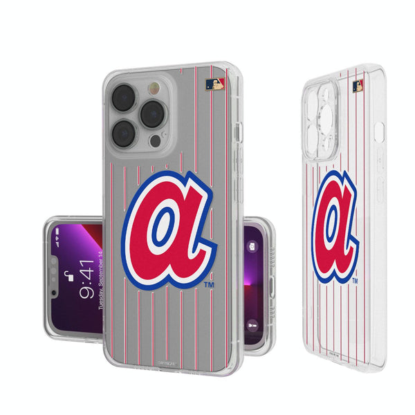 Atlanta Braves 1972-1980 - Cooperstown Collection Pinstripe iPhone Clear Case