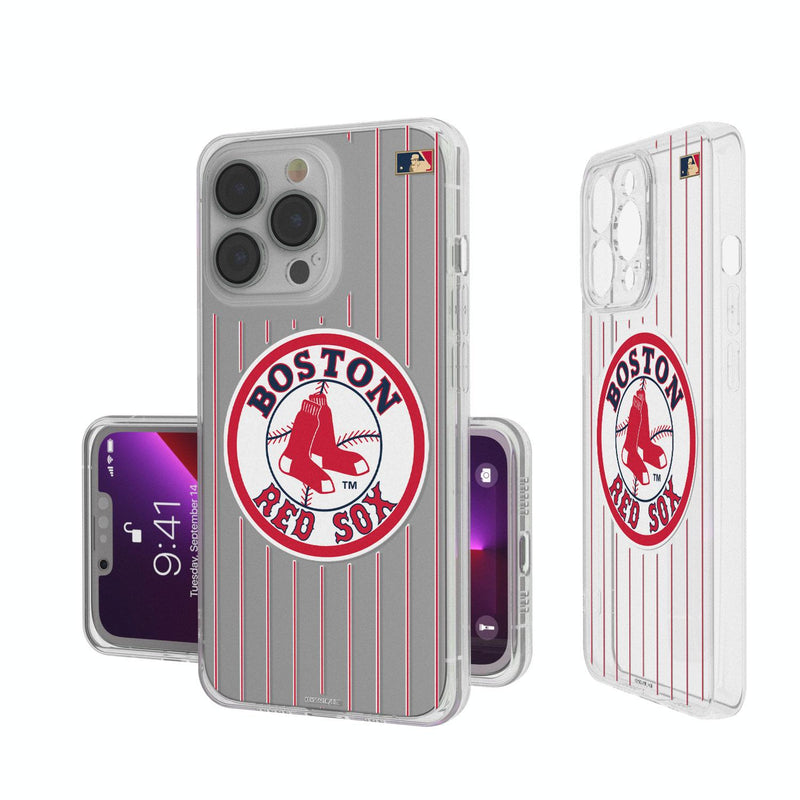 Boston Red Sox 1976-2008 - Cooperstown Collection Pinstripe iPhone Clear Case