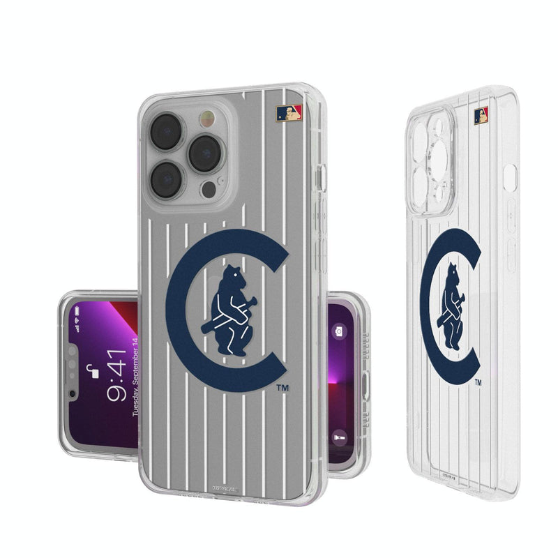 Chicago Cubs 1911-1912 - Cooperstown Collection Pinstripe iPhone Clear Case
