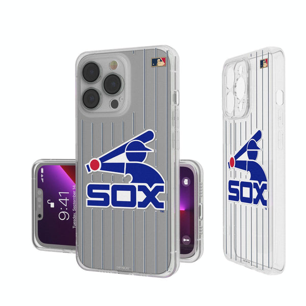 Chicago White Sox 1976-1981 - Cooperstown Collection Pinstripe iPhone Clear Case