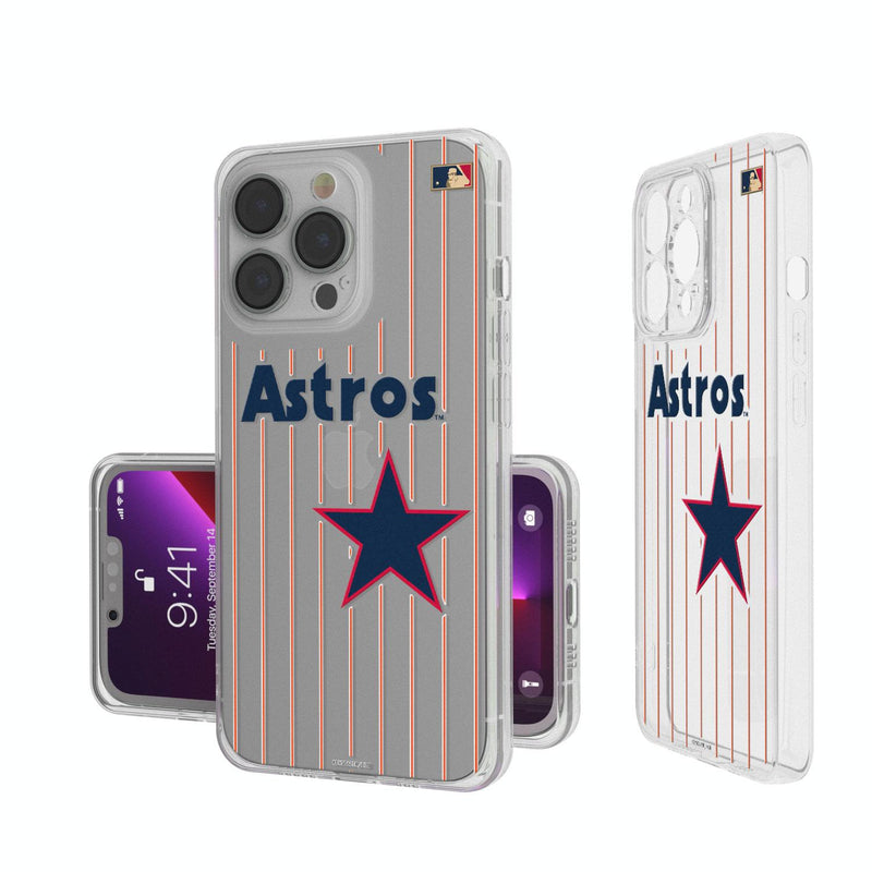 Houston Astros 1975-1981 - Cooperstown Collection Pinstripe iPhone Clear Case