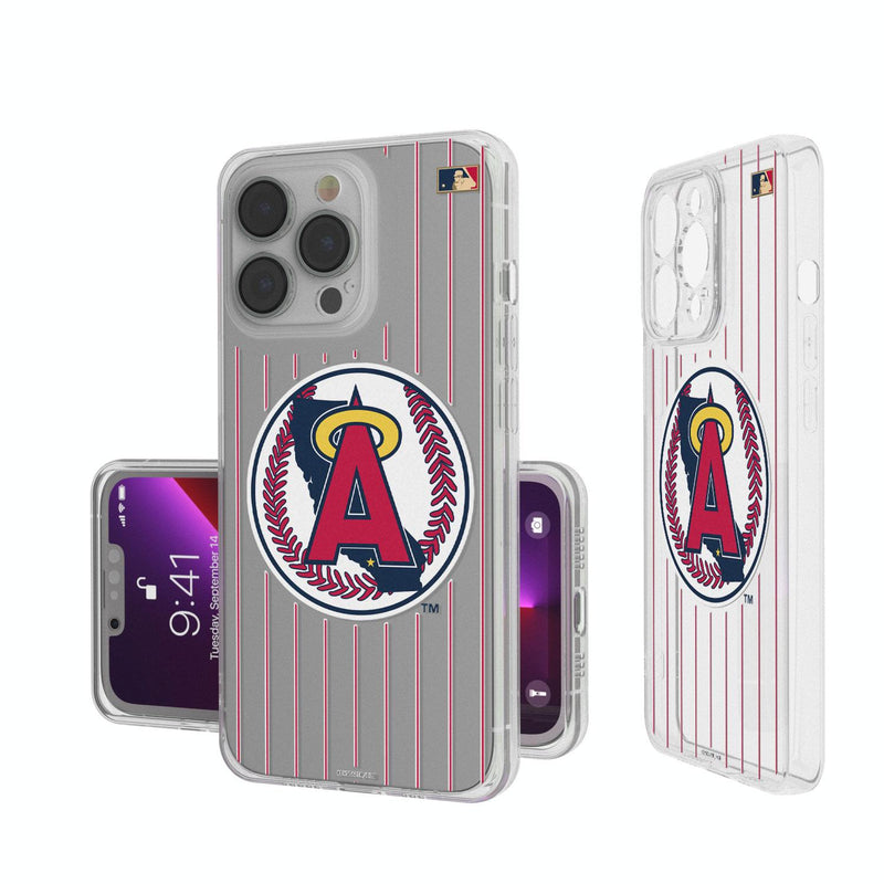 LA Angels 1986-1992 - Cooperstown Collection Pinstripe iPhone Clear Case