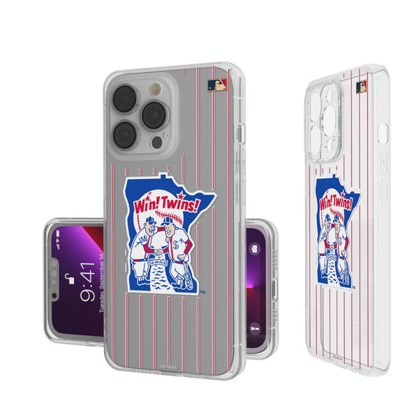 Minnesota Twins 1976-1986 - Cooperstown Collection Pinstripe iPhone Clear Case