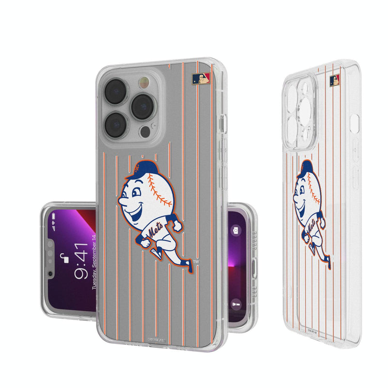 New York Mets 2014 - Cooperstown Collection Pinstripe iPhone Clear Case