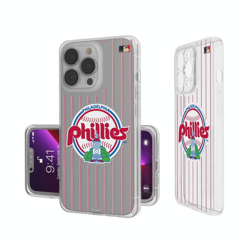 Philadelphia Phillies 1984-1991 - Cooperstown Collection Pinstripe iPhone Clear Case