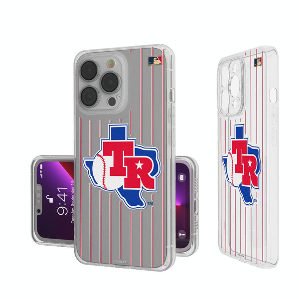 Texas Rangers 1981-1983 - Cooperstown Collection Pinstripe iPhone Clear Case