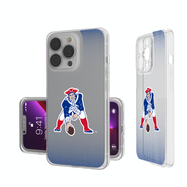 New England Patriots Historic Collection Linen iPhone Clear Phone Case