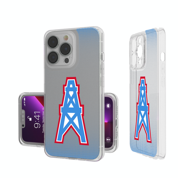 Houston Oilers Historic Collection Linen iPhone Clear Phone Case