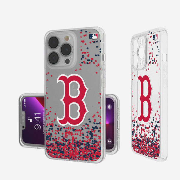 Boston Red Sox Confetti iPhone Clear Case