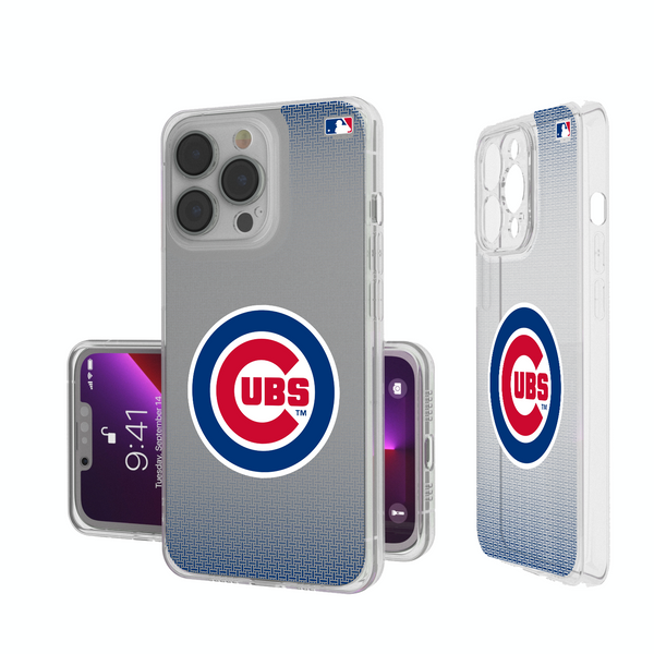 Chicago Cubs Linen iPhone Clear Phone Case