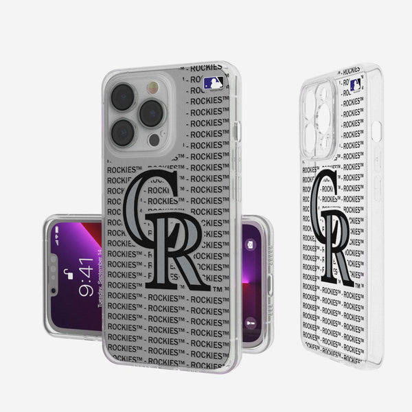 Colorado Rockies Blackletter iPhone Clear Case