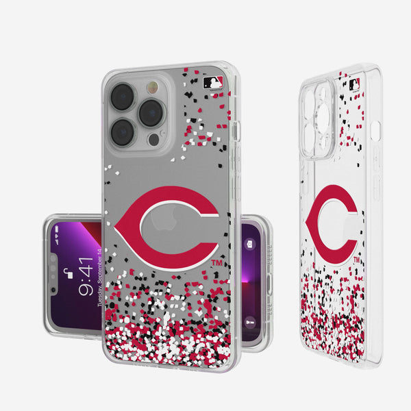 Cincinnati Reds Confetti iPhone Clear Case