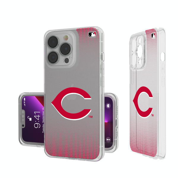 Cincinnati Reds Linen iPhone Clear Phone Case