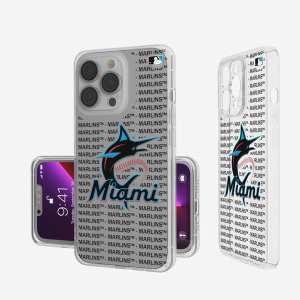 Miami Marlins Blackletter iPhone Clear Case