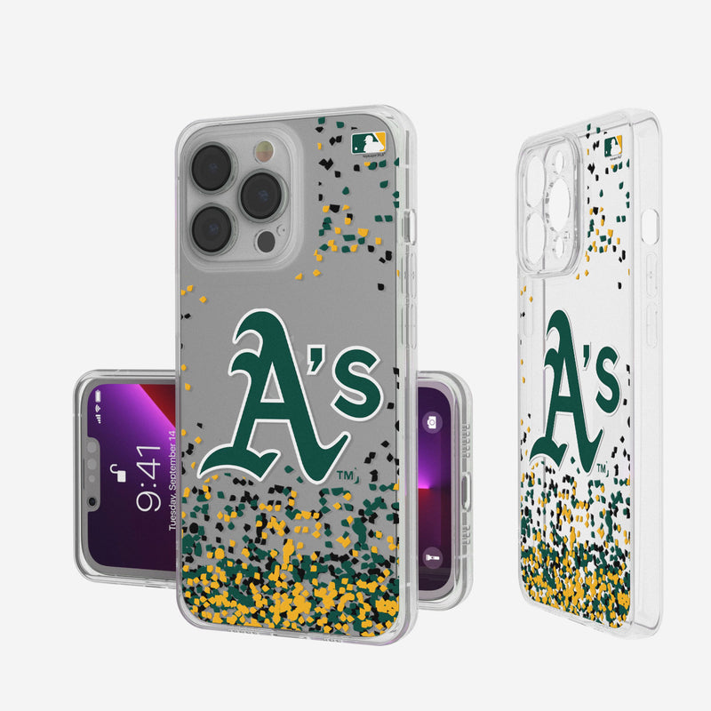 Oakland Athletics Confetti iPhone Clear Case