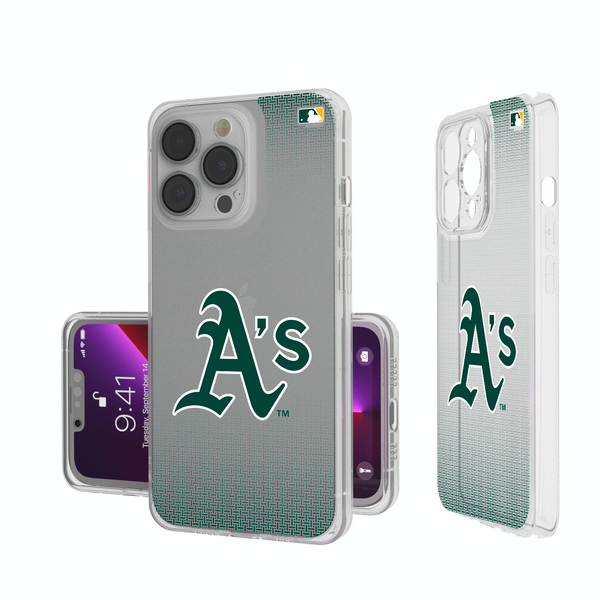 Oakland Athletics Linen iPhone Clear Phone Case