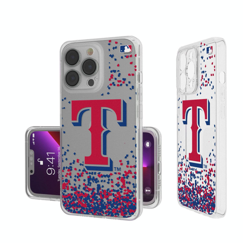 Texas Rangers Confetti iPhone Clear Case