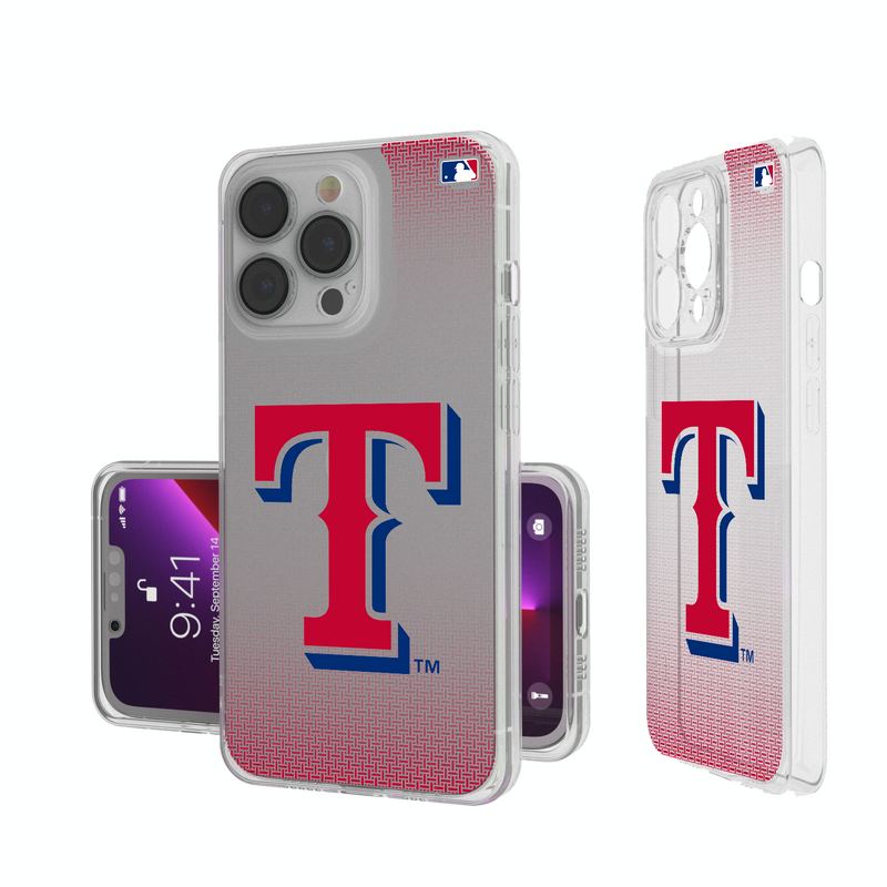 Texas Rangers Linen iPhone Clear Phone Case