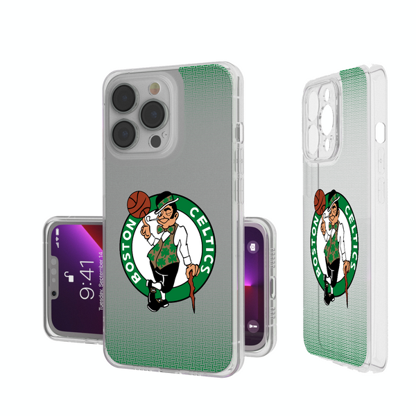 Boston Celtics Linen iPhone Clear Phone Case