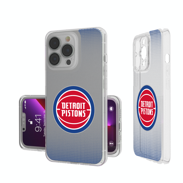 Detroit Pistons Linen iPhone Clear Phone Case
