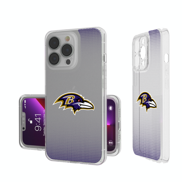 Baltimore Ravens Linen iPhone Clear Phone Case