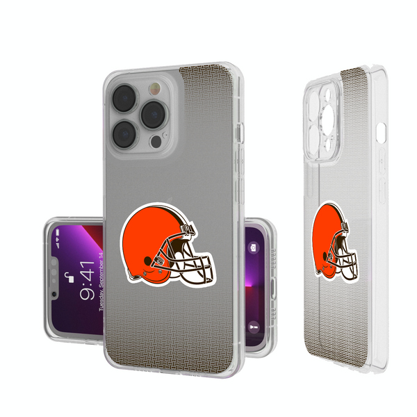 Cleveland Browns Linen iPhone Clear Phone Case