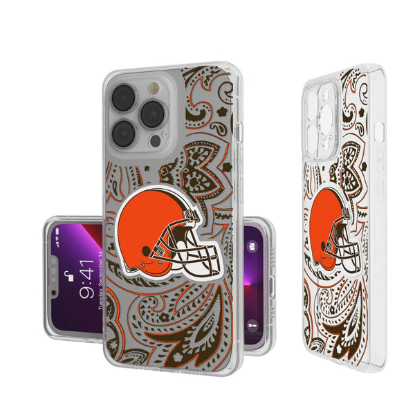 Cleveland Browns Paisley iPhone Clear Case