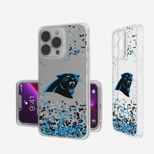 Carolina Panthers Confetti iPhone Clear Case