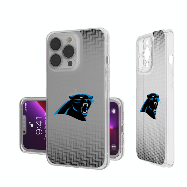 Carolina Panthers Linen iPhone Clear Phone Case