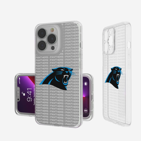 Carolina Panthers Blackletter iPhone Clear Case