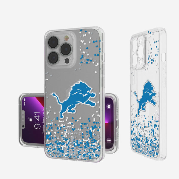Detroit Lions Confetti iPhone Clear Case